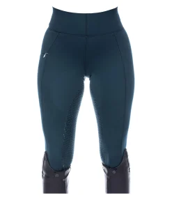 Equilibre Legging d'équitation thermique à fond intégral Grip Hermine pétrole Online