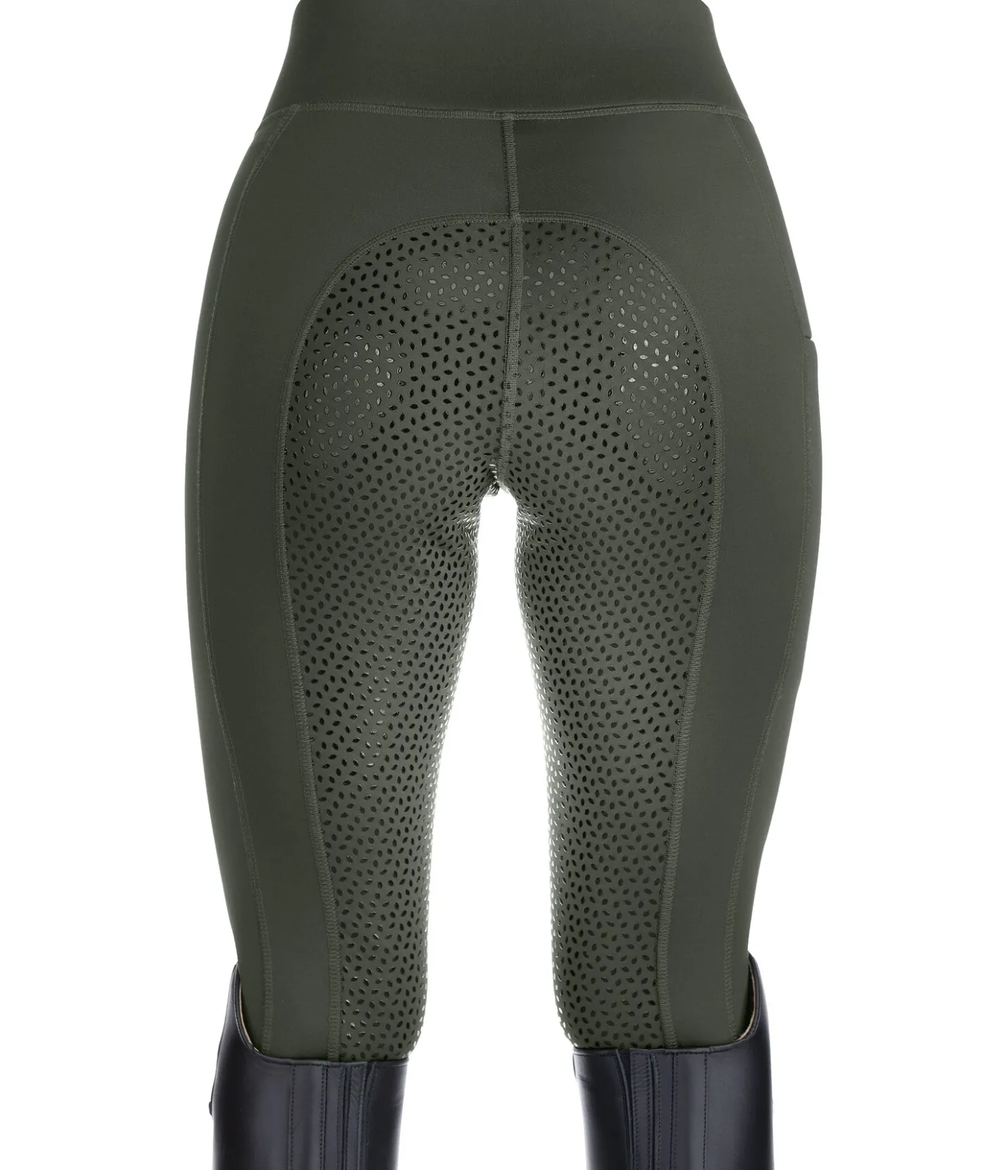 Equilibre Legging d'équitation thermique à fond intégral Grip Hermine forêt