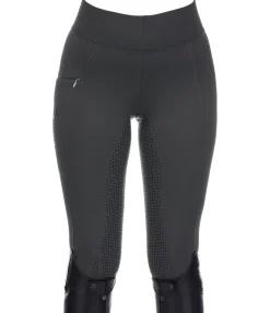 Equilibre Legging d'équitation thermique à fond intégral Grip Hermine carbone Discount