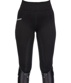 Equilibre Legging d'équitation thermique à fond intégral grip Kristen noir Hot