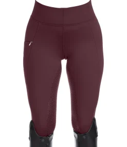 Equilibre Legging d'équitation thermique à fond intégral Grip Hermine vignoble Sale