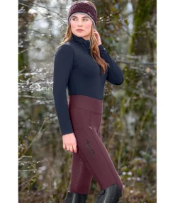 Equilibre Legging d'équitation thermique à fond intégral Grip Hermine vignoble Sale