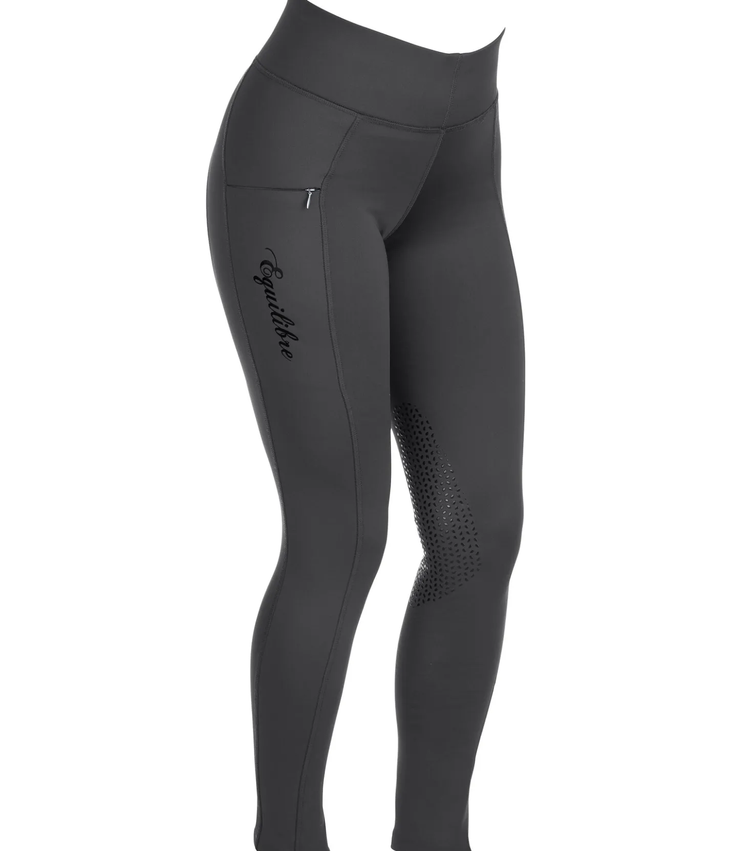 Equilibre Legging d'équitation thermique à basanes grip Valerie carbone Clearance