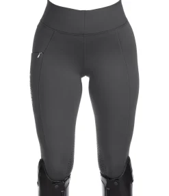 Equilibre Legging d'équitation thermique à basanes grip Valerie carbone Clearance