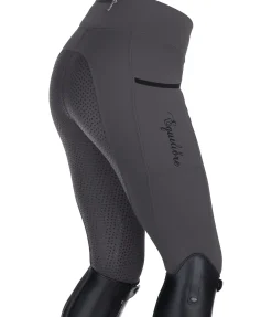 Equilibre Legging d'équitation thermique à fond intégral grip Kristen carbone Hot