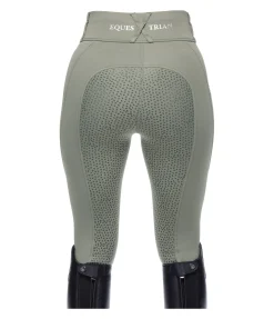 Felix Bühler Legging d'équitation thermique à fond intégral grip Kassandra vert pastel New