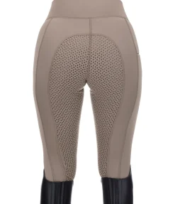 Equilibre Legging d'équitation thermique à fond intégral Grip Hermine noisette Outlet