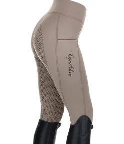Equilibre Legging d'équitation thermique à fond intégral Grip Hermine noisette Outlet