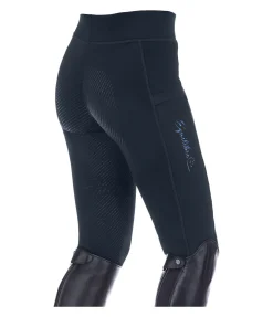 Equilibre Legging d'équitation thermique à fond intégral grip enfant Snow navy Best