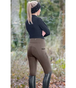 Equilibre Legging d'équitation thermique à fond intégral grip Kristen noix Hot