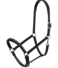 SHOWMASTER Licol en cuir orné de strass Selina noir/argenté Hot