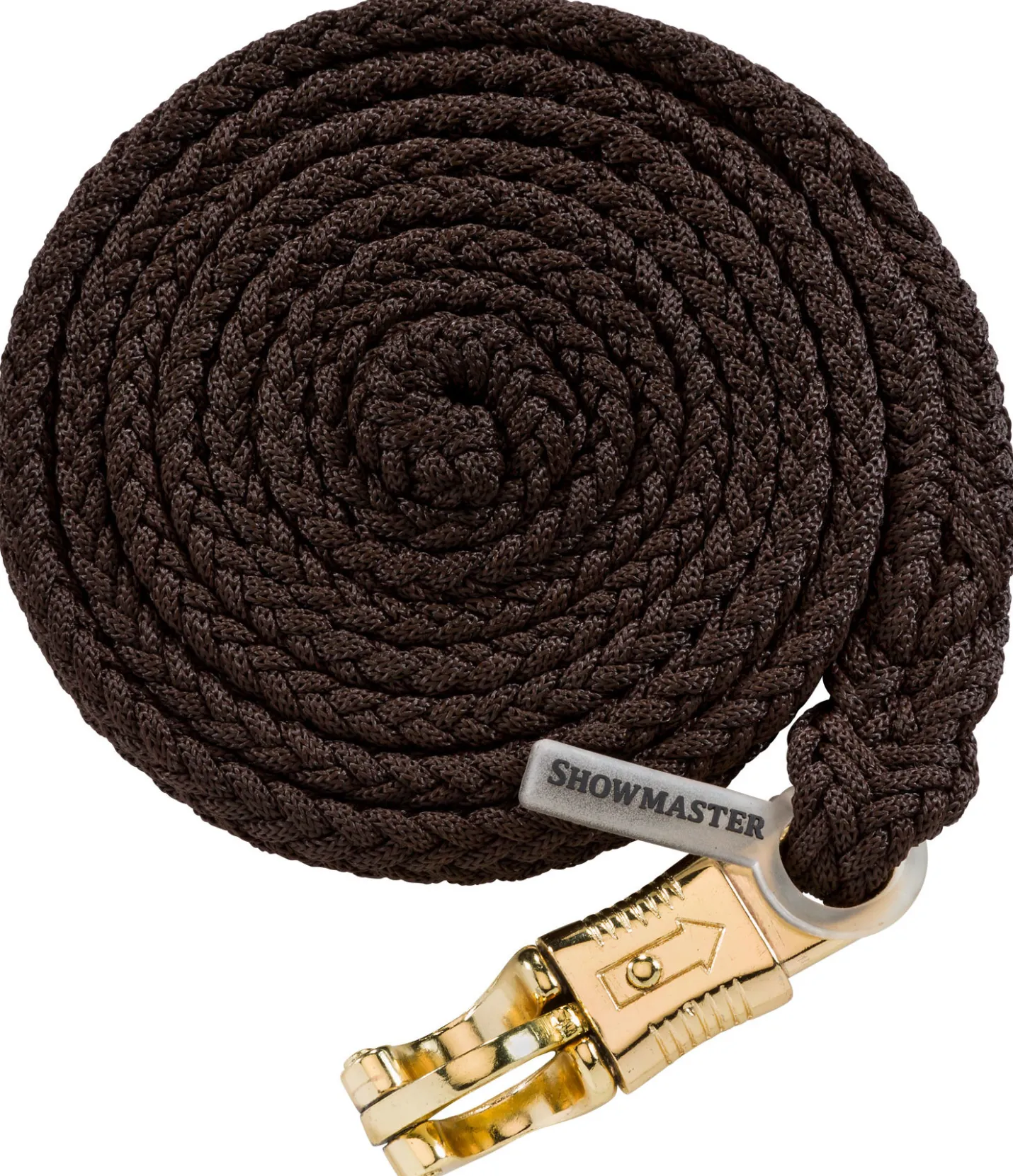 SHOWMASTER Longe avec mousqueton anti-panique Durable brun /doré Hot