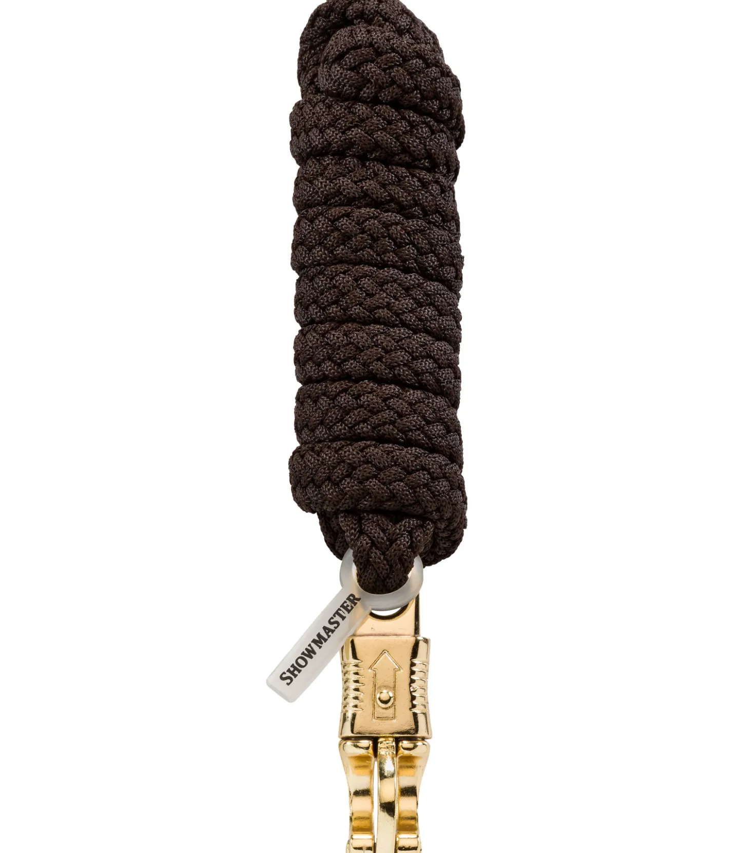 SHOWMASTER Longe avec mousqueton anti-panique Durable brun /doré Hot