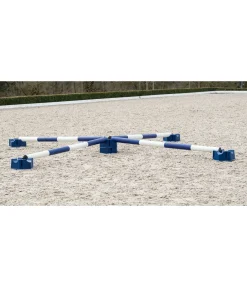 SHOWMASTER Lot de 6 mini-blocs pour cavalettis bleu