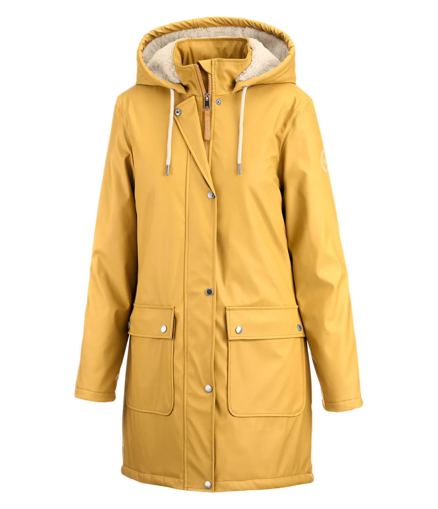 Felix Bühler Manteau de pluie avec doublure en fourrure Teddy Paris mangue dorée Clearance