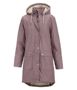 Felix Bühler Manteau de pluie avec doublure en fourrure Teddy Paris rose ancien Best