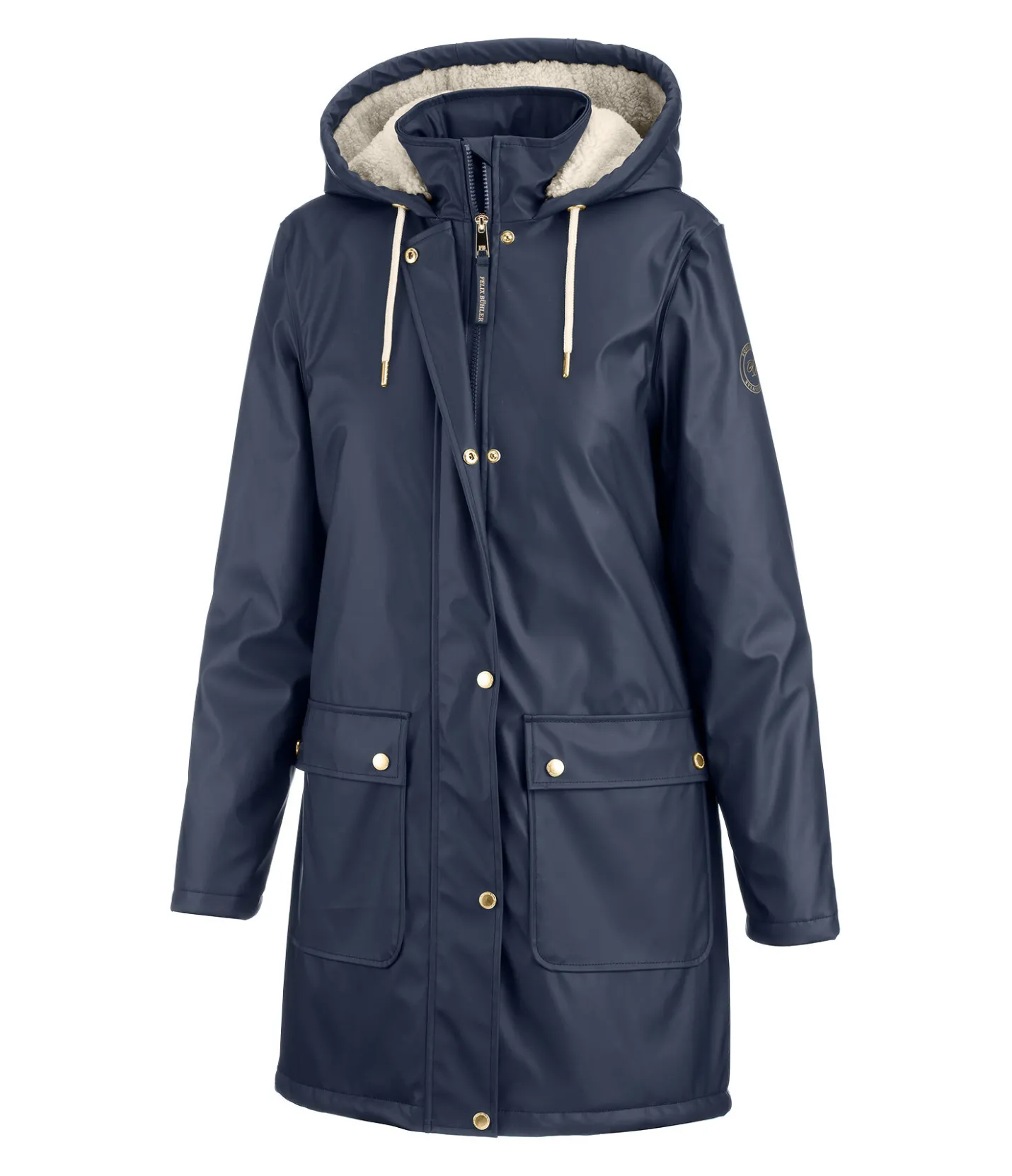 Felix Bühler Manteau de pluie avec doublure en fourrure Teddy Paris navy Discount
