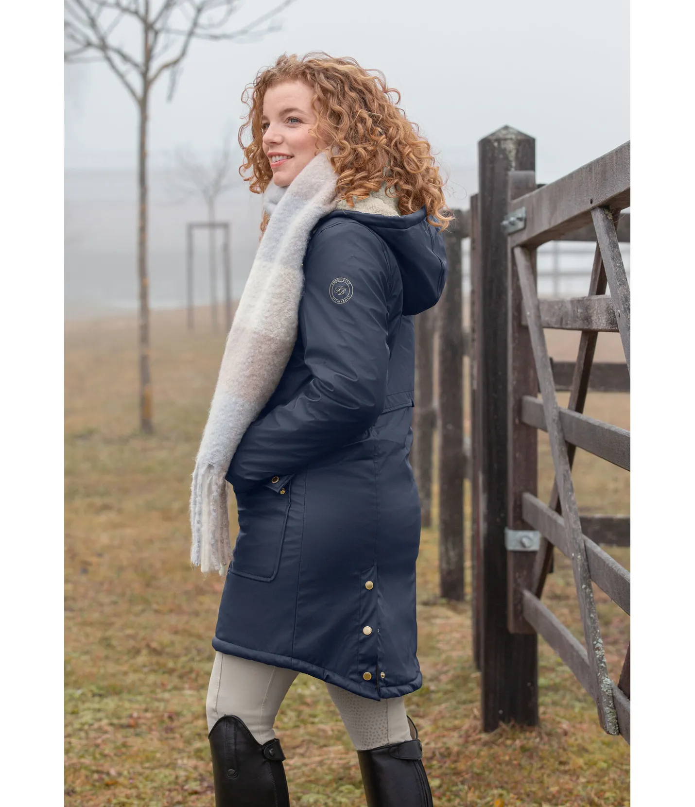 Felix Bühler Manteau de pluie avec doublure en fourrure Teddy Paris navy Discount