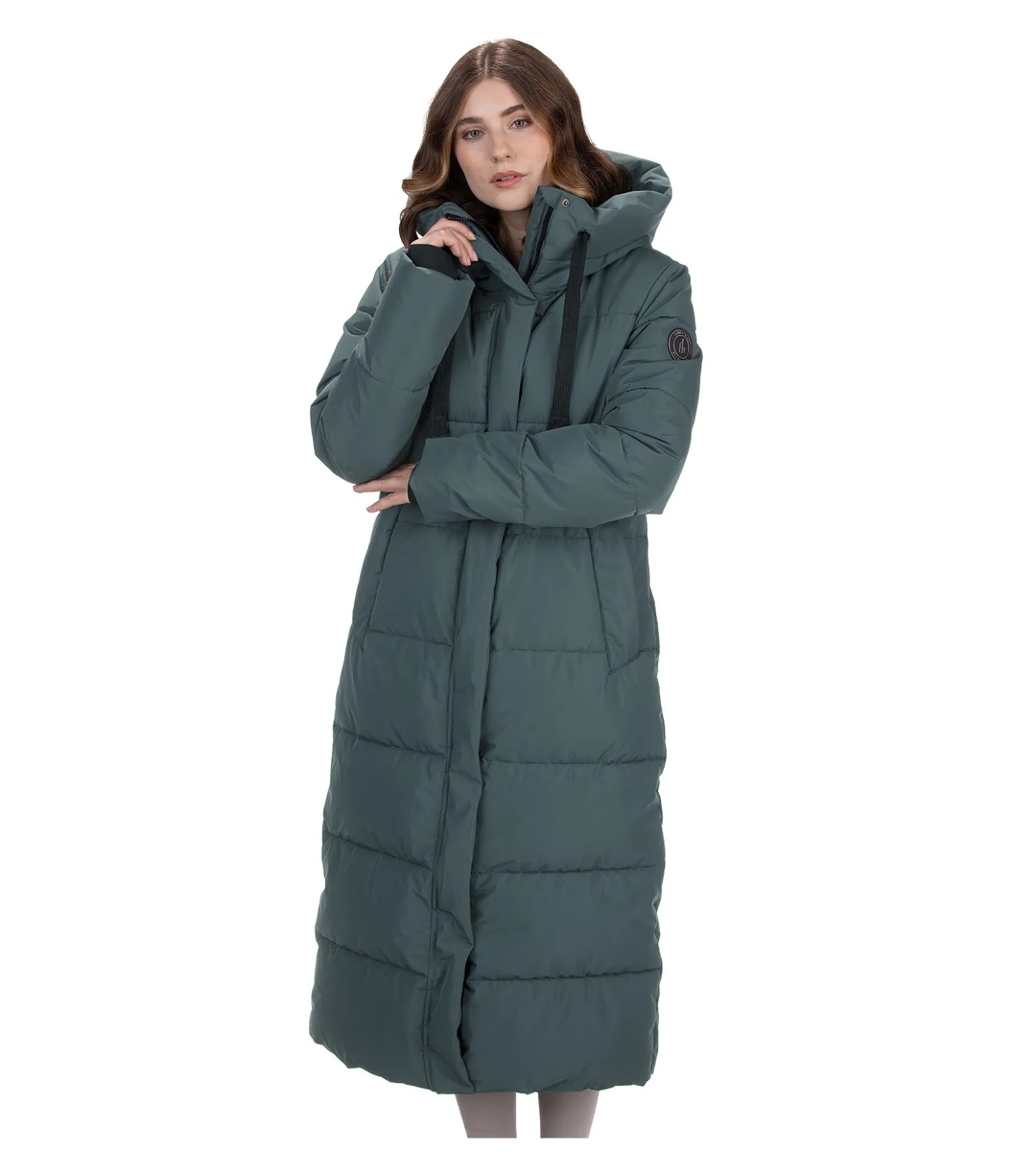 Felix Bühler Manteau d'équitation matelassé à capuche Anne thé vert Clearance