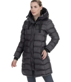 Felix Bühler Manteau d'équitation matelassé à capuche Minou noir Best