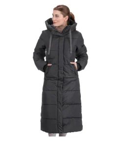 Felix Bühler Manteau d'équitation matelassé à capuche Anne noir Clearance