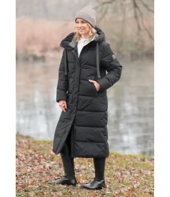 Felix Bühler Manteau d'équitation matelassé à capuche Anne noir Clearance