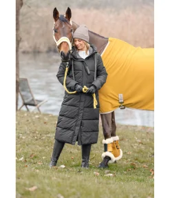 Felix Bühler Manteau d'équitation matelassé à capuche Anne noir Clearance