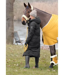 Felix Bühler Manteau d'équitation matelassé à capuche Anne noir Clearance