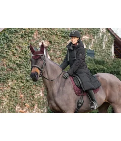 Felix Bühler Manteau d'équitation matelassé à capuche Anne noir Clearance