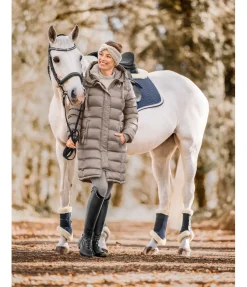 Felix Bühler Manteau d'équitation matelassé à capuche Minou noisette New