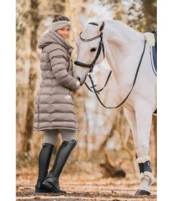 Felix Bühler Manteau d'équitation matelassé à capuche Minou noisette New