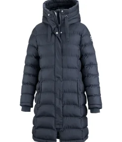 Felix Bühler Manteau d'équitation matelassé à capuche Minou navy New