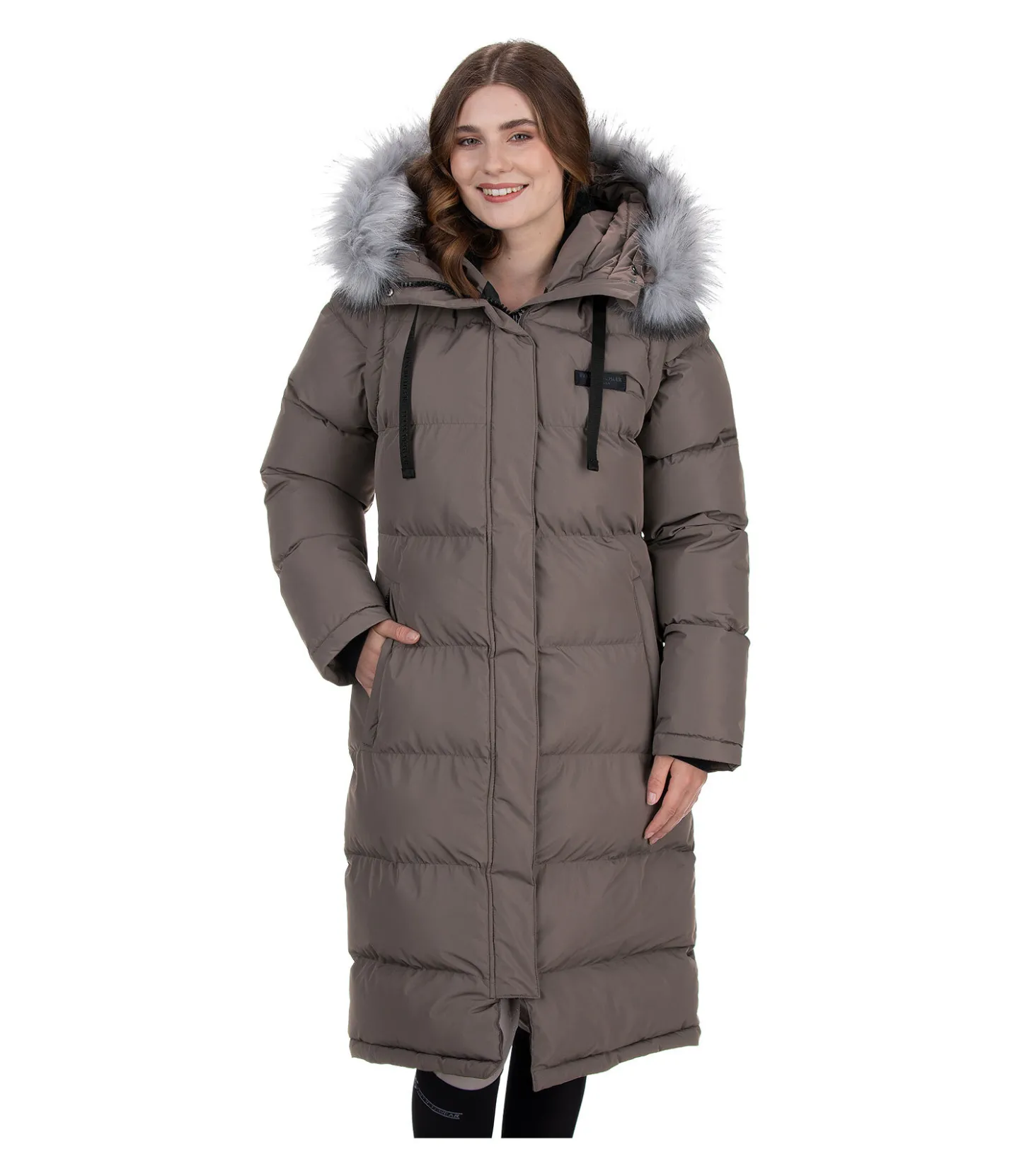Felix Bühler Manteau d'équitation matelassé 2 en 1 Eleonor taupe foncé Best