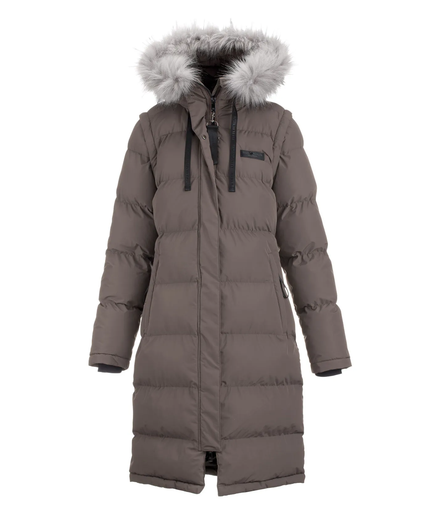 Felix Bühler Manteau d'équitation matelassé 2 en 1 Eleonor taupe foncé Best