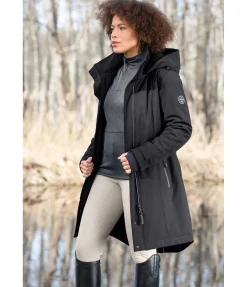 Felix Bühler Manteau d'équitation softshell à capuche Aurelie noir New