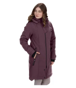 Felix Bühler Manteau d'équitation softshell à capuche Aurelie prune Sale