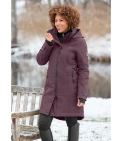 Felix Bühler Manteau d'équitation softshell à capuche Aurelie prune Sale