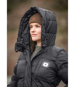 TWIN OAKS Manteau d'équitation technique LED Light Me Up noir New