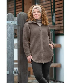 Felix Bühler Manteau en polaire Teddy Chiara noisette Clearance