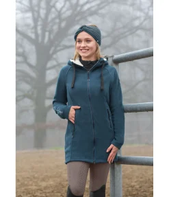 STEEDS Manteau polaire à capuche Greta pétrole Clearance