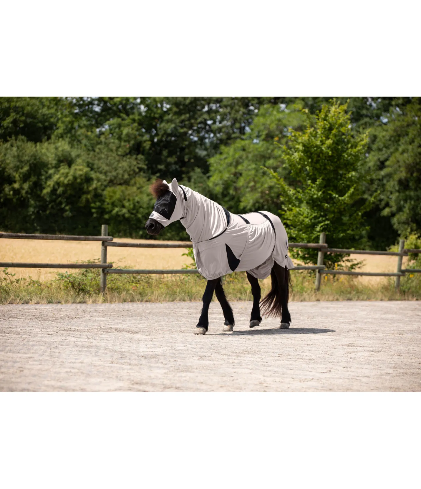 FENGUR Masque anti-eczéma pour chevaux islandais champagne New