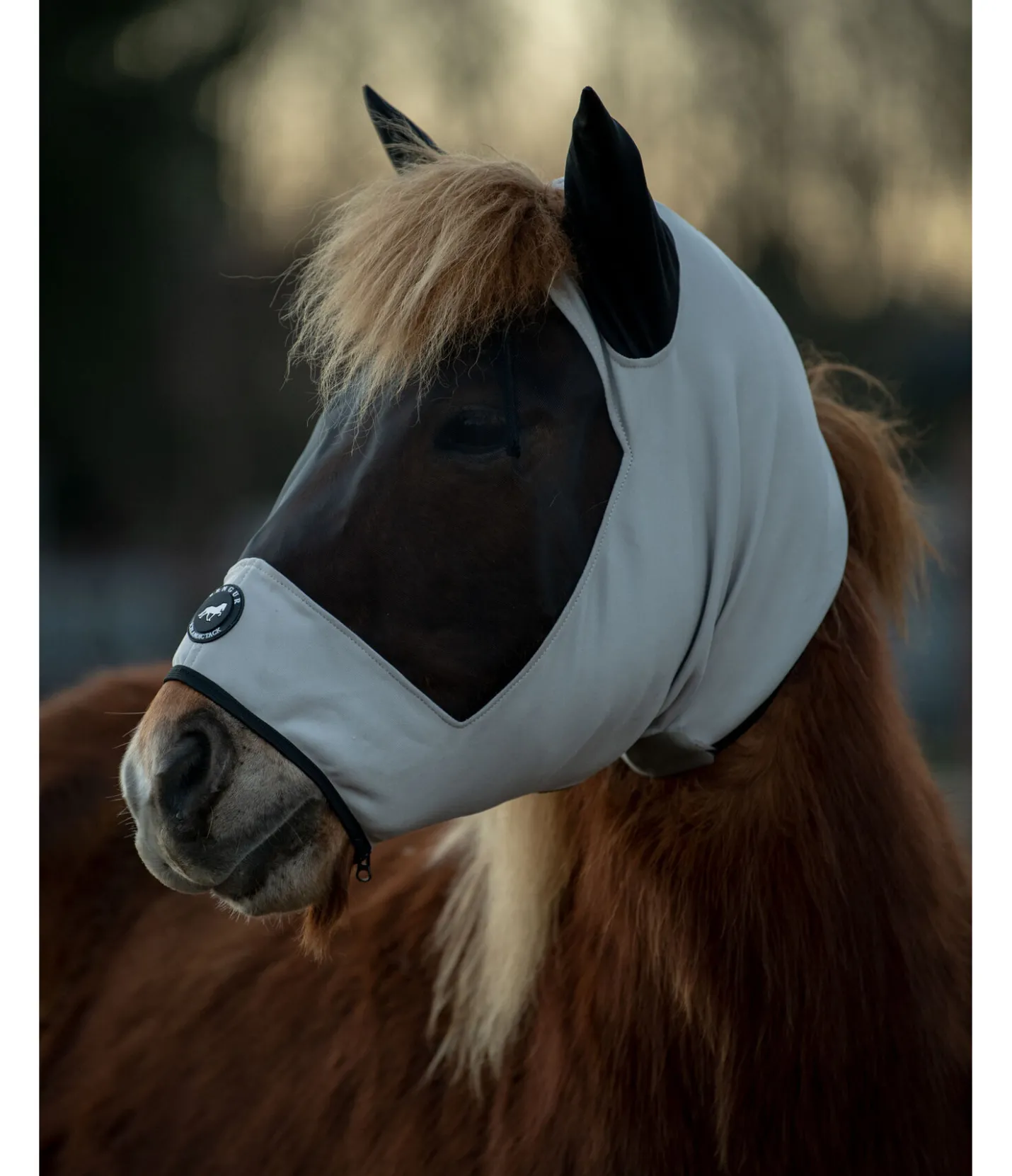 FENGUR Masque anti-eczéma pour chevaux islandais champagne New