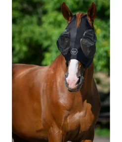 Felix Bühler Masque anti-mouches extensible avec fermeture à glissière Ear Free noir/noir