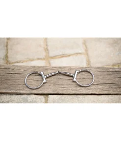 STONEDEEK Mors à anneaux Stainless Steel Offset Dee Snaffle Clearance