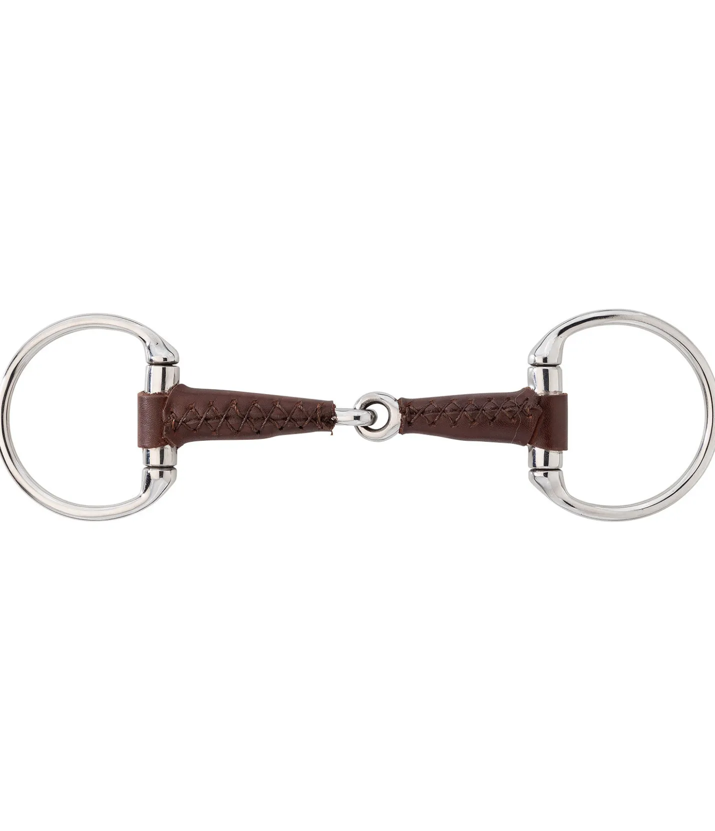 SILK STEEL Mors à olives simple brisure en cuir brun Hot