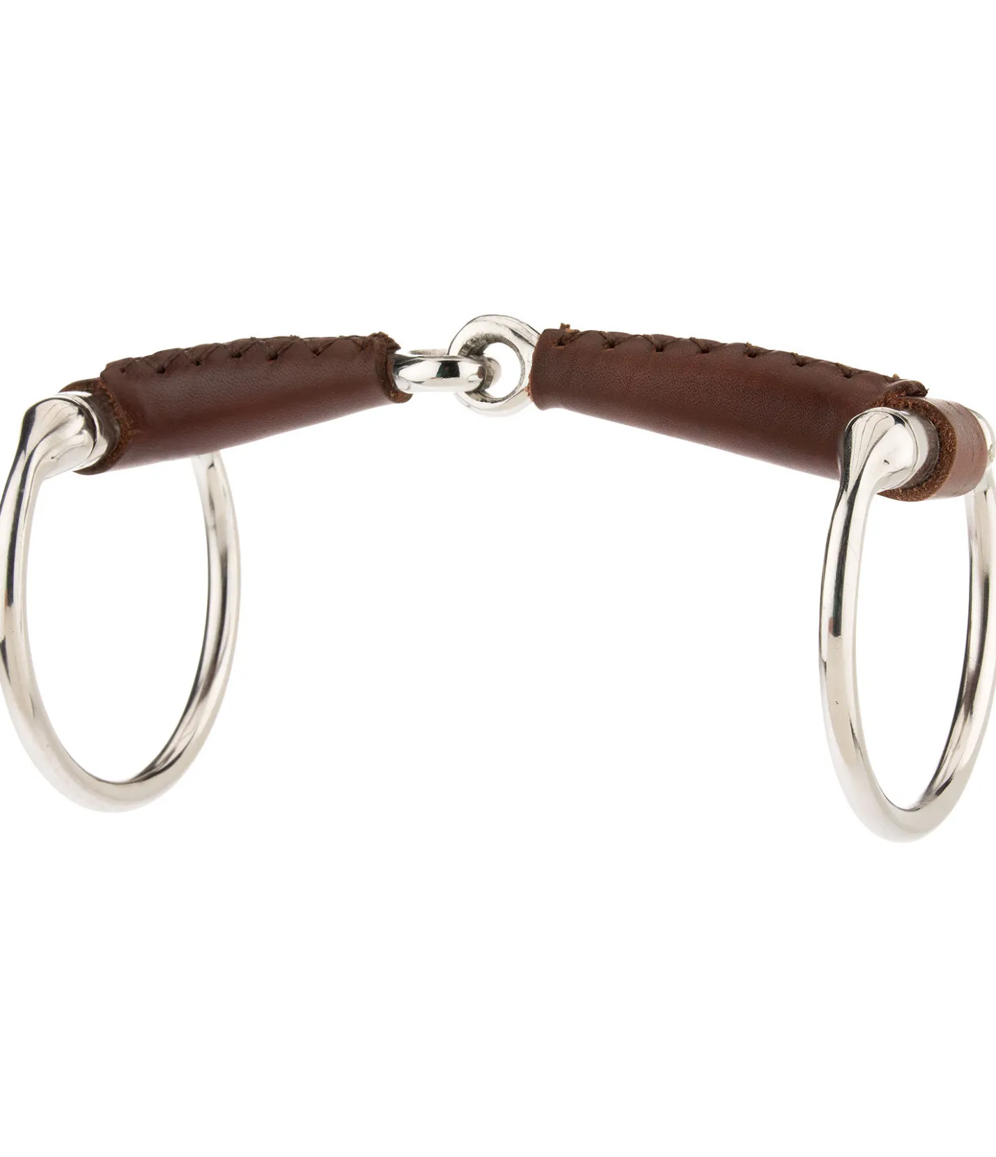 SILK STEEL Mors à olives simple brisure en cuir brun Hot