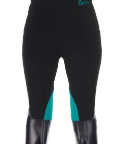 Equilibre Pantalon d'équitation à basanes enfant Janis noir New