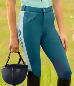 Equilibre Pantalon d'équitation à basanes enfant Cora menthe glacee Discount
