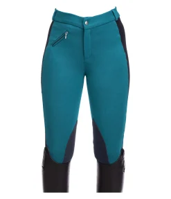 Equilibre Pantalon d'équitation à basanes enfant Cora bleu sarcelle Outlet