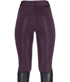 Equilibre Pantalon d'équitation à fond intégral grip Basic prune Sale
